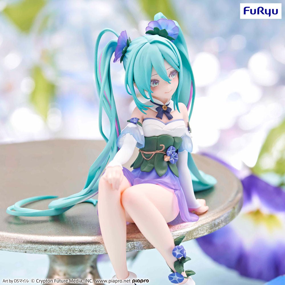 Hatsune Miku Noodle Stopper PVC Statue Miku Flower Fairy Morning Glory 14cm - Scale Statue - Furyu - Hobby Figures UK