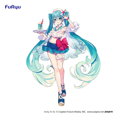 Hatsune Miku PVC Statue Hatsune Miku SweetSweets Series Melon Soda Float 18cm - Scale Statue - Furyu - Hobby Figures UK