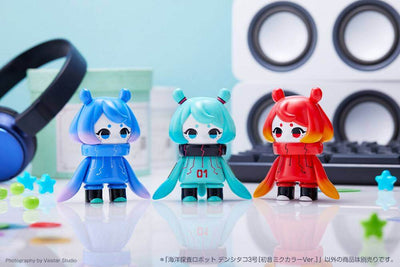 Hinomoto Heavy Industries Action Figure Ocean Exploration Robot Denshitako No. 3 Hatsune Miku Colour Ver. 9cm - Action Figures - Kotobukiya - Hobby Figures UK