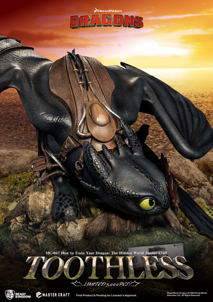 How To Train Your Dragon Master Craft Statue Toothless 24cm - Scale Statue - Beast Kingdom Toys - Hobby Figures UK