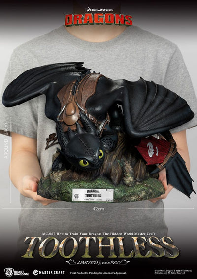 How To Train Your Dragon Master Craft Statue Toothless 24cm - Scale Statue - Beast Kingdom Toys - Hobby Figures UK