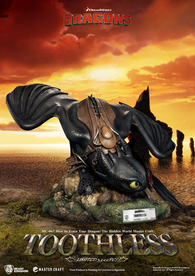 How To Train Your Dragon Master Craft Statue Toothless 24cm - Scale Statue - Beast Kingdom Toys - Hobby Figures UK