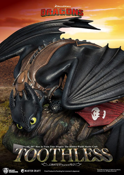 How To Train Your Dragon Master Craft Statue Toothless 24cm - Scale Statue - Beast Kingdom Toys - Hobby Figures UK