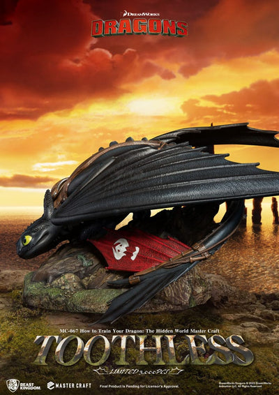 How To Train Your Dragon Master Craft Statue Toothless 24cm - Scale Statue - Beast Kingdom Toys - Hobby Figures UK