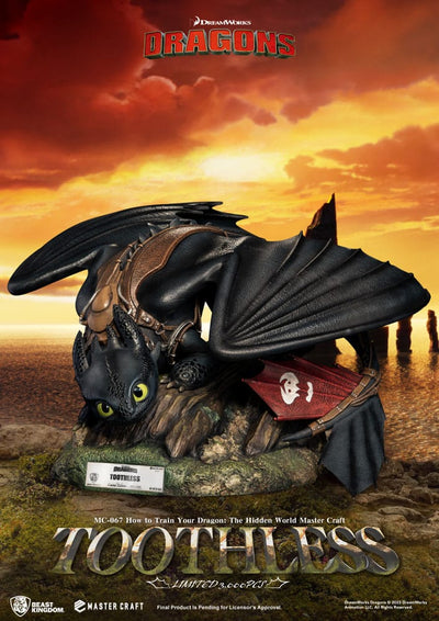 How To Train Your Dragon Master Craft Statue Toothless 24cm - Scale Statue - Beast Kingdom Toys - Hobby Figures UK