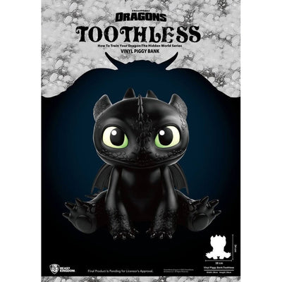 How To Train Your Dragon Piggy Vinyl Bank Toothless 34cm - Scale Statue - Beast Kingdom Toys - Hobby Figures UK