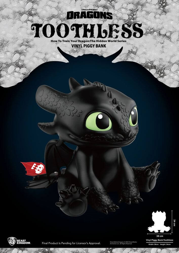 How To Train Your Dragon Piggy Vinyl Bank Toothless Hobby Figures