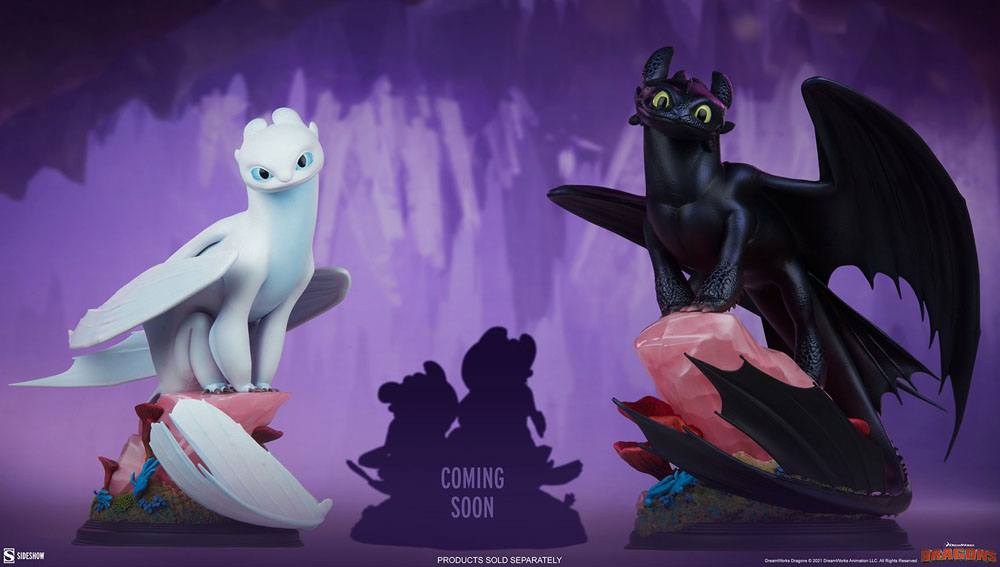 How To Train Your Dragon Statue Light Fury 26cm - Scale Statue - Sideshow Collectibles - Hobby Figures UK
