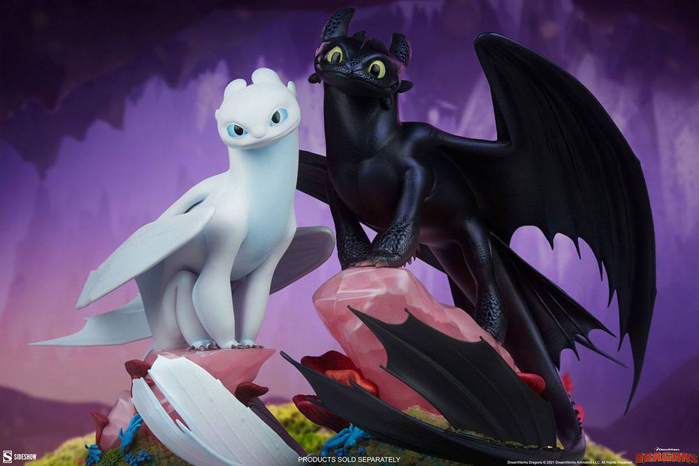 How To Train Your Dragon Statue Light Fury 26cm - Scale Statue - Sideshow Collectibles - Hobby Figures UK