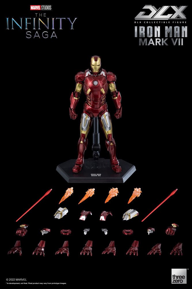 Infinity Saga DLX Action Figure 1/12 Iron Man Mark 7 17cm - Action Figures - ThreeZero - Hobby Figures UK
