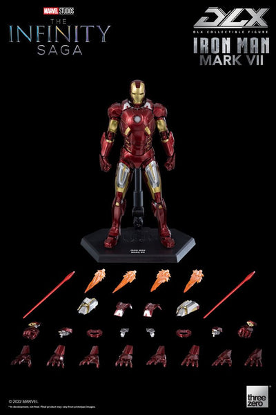Infinity Saga DLX Action Figure 1/12 Iron Man Mark 7 17cm - Action Figures - ThreeZero - Hobby Figures UK