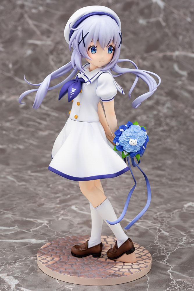 Is the Order a Rabbit? PVC Statue 1/7 Chino (Summer Uniform) 21cm - Scale Statue - Plum - Hobby Figures UK