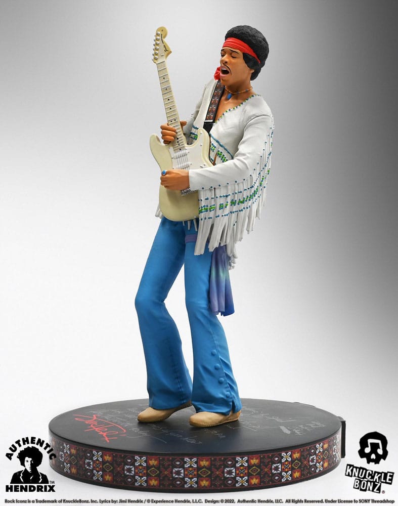 Jimi Hendrix Rock Iconz Statue Jimi Hendrix III 22cm - Scale Statue - Knucklebonz - Hobby Figures UK