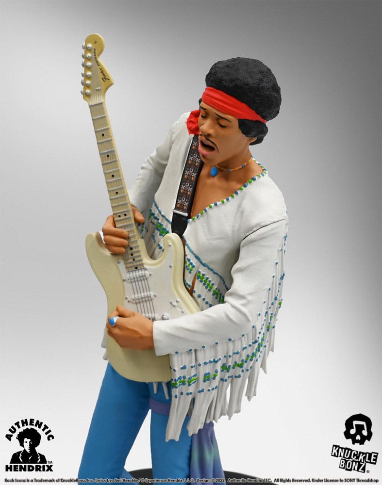 Jimi Hendrix Rock Iconz Statue Jimi Hendrix III 22cm - Scale Statue - Knucklebonz - Hobby Figures UK