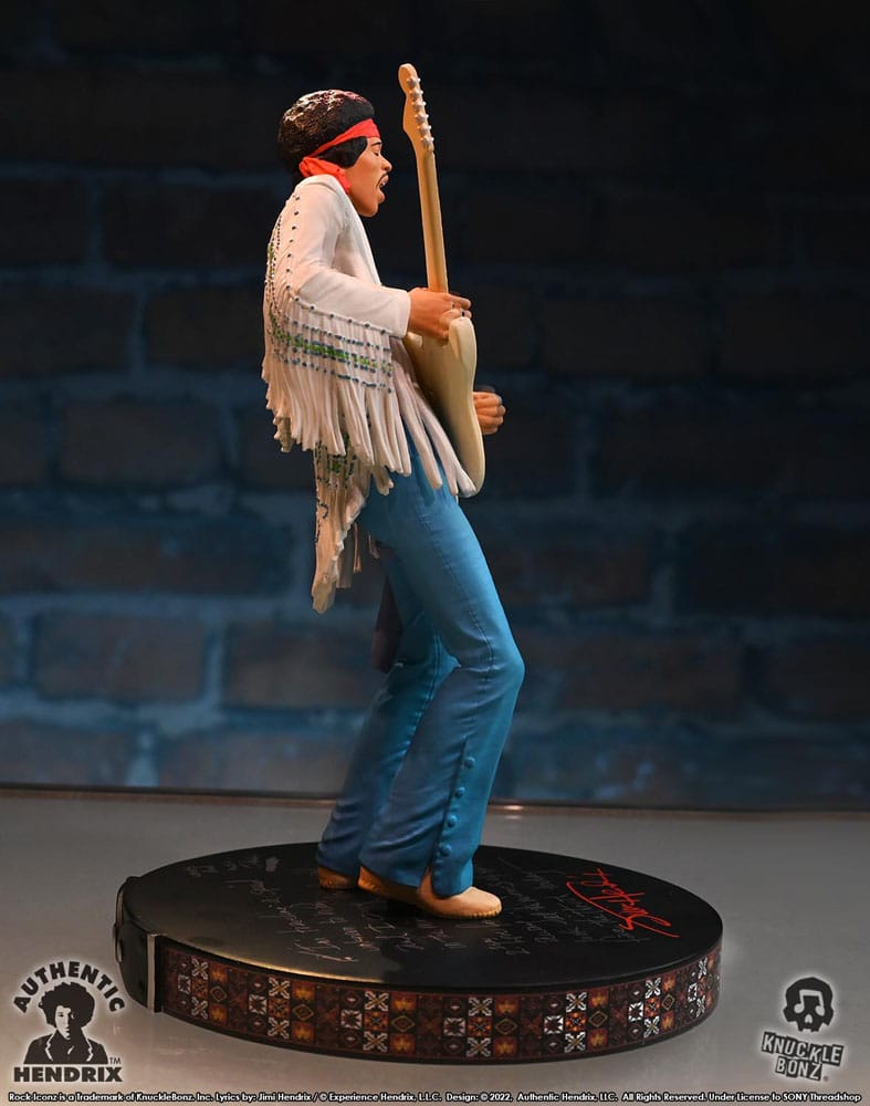 Jimi Hendrix Rock Iconz Statue Jimi Hendrix III 22cm - Scale Statue - Knucklebonz - Hobby Figures UK