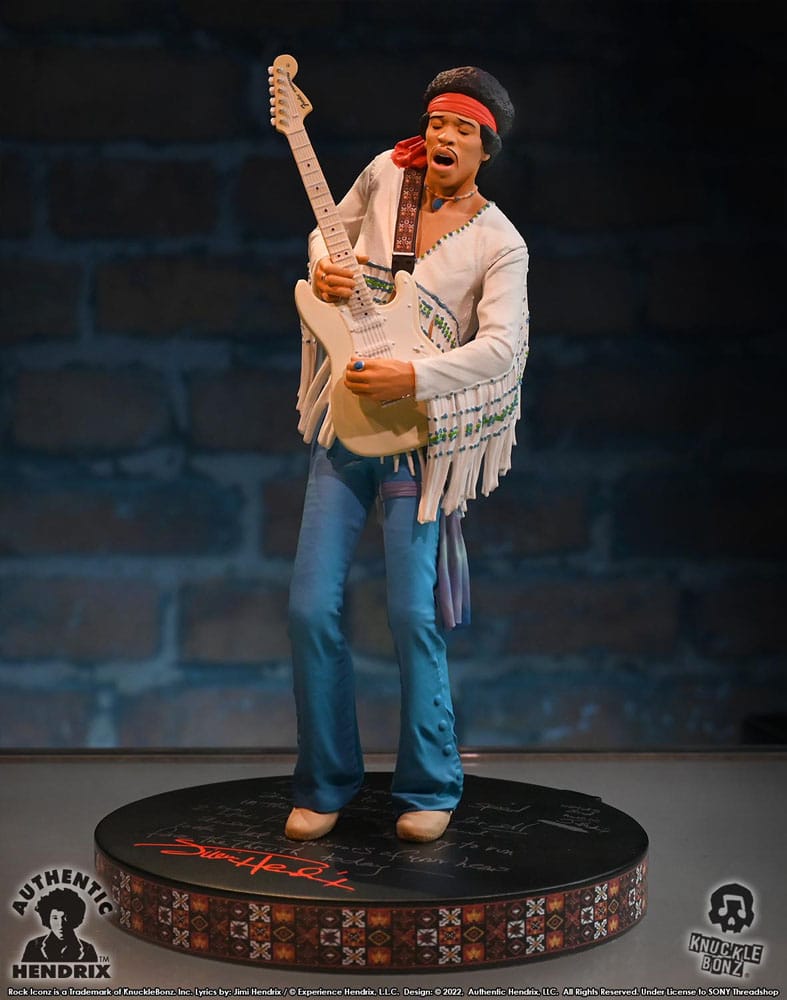 Jimi Hendrix Rock Iconz Statue Jimi Hendrix III 22cm - Scale Statue - Knucklebonz - Hobby Figures UK