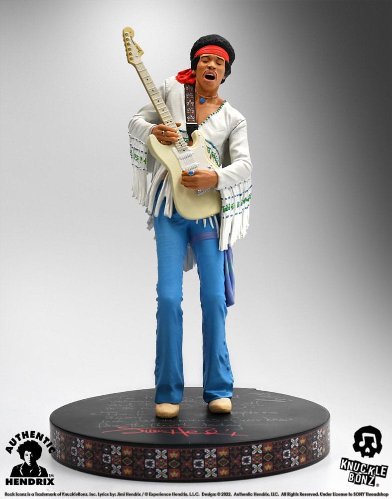 Jimi Hendrix Rock Iconz Statue Jimi Hendrix III 22cm - Scale Statue - Knucklebonz - Hobby Figures UK