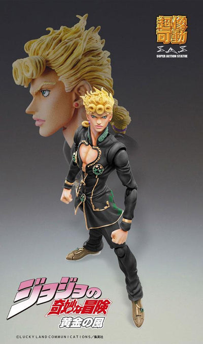 JoJo's Bizarre Adventure Giorno Giovanna Ver. Black Super Action Statue SAS Figure 15cm - Action Figures - Medicos Entertainment - Hobby Figures UK