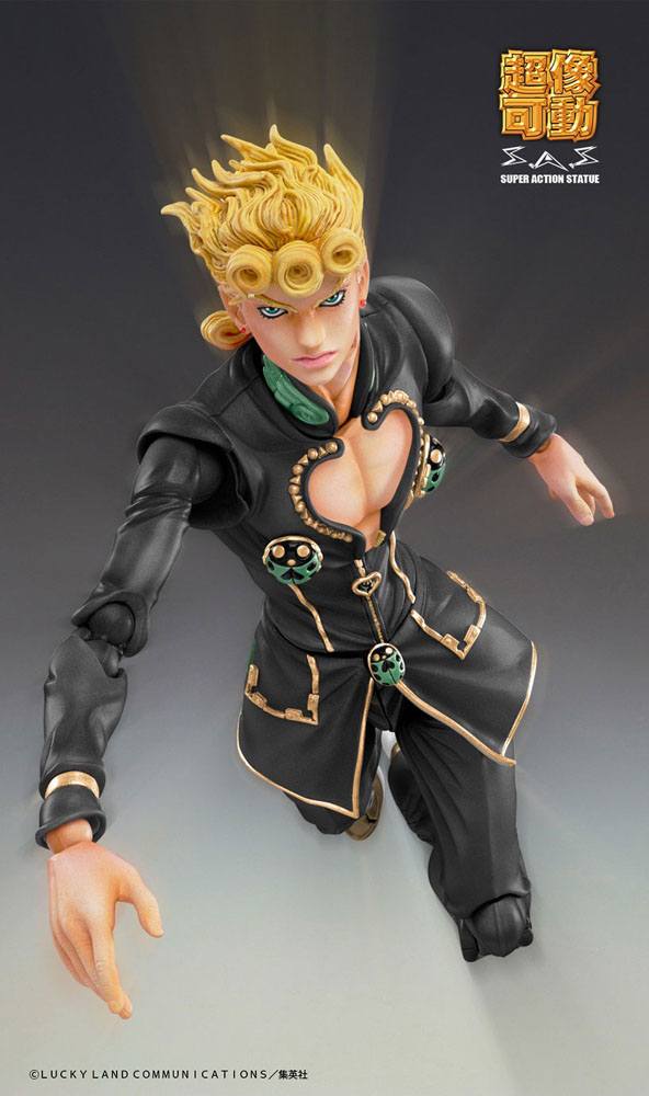 JoJo's Bizarre Adventure Giorno Giovanna Ver. Black Super Action Statue SAS Figure 15cm - Action Figures - Medicos Entertainment - Hobby Figures UK