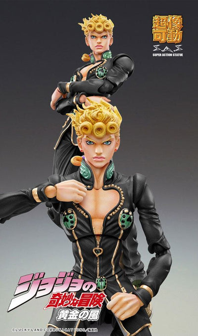 JoJo's Bizarre Adventure Giorno Giovanna Ver. Black Super Action Statue SAS Figure 15cm - Action Figures - Medicos Entertainment - Hobby Figures UK