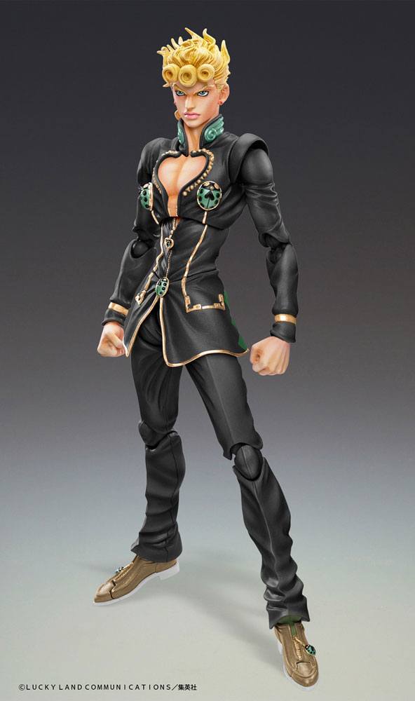 JoJo's Bizarre Adventure Giorno Giovanna Ver. Black Super Action Statue SAS Figure 15cm - Action Figures - Medicos Entertainment - Hobby Figures UK