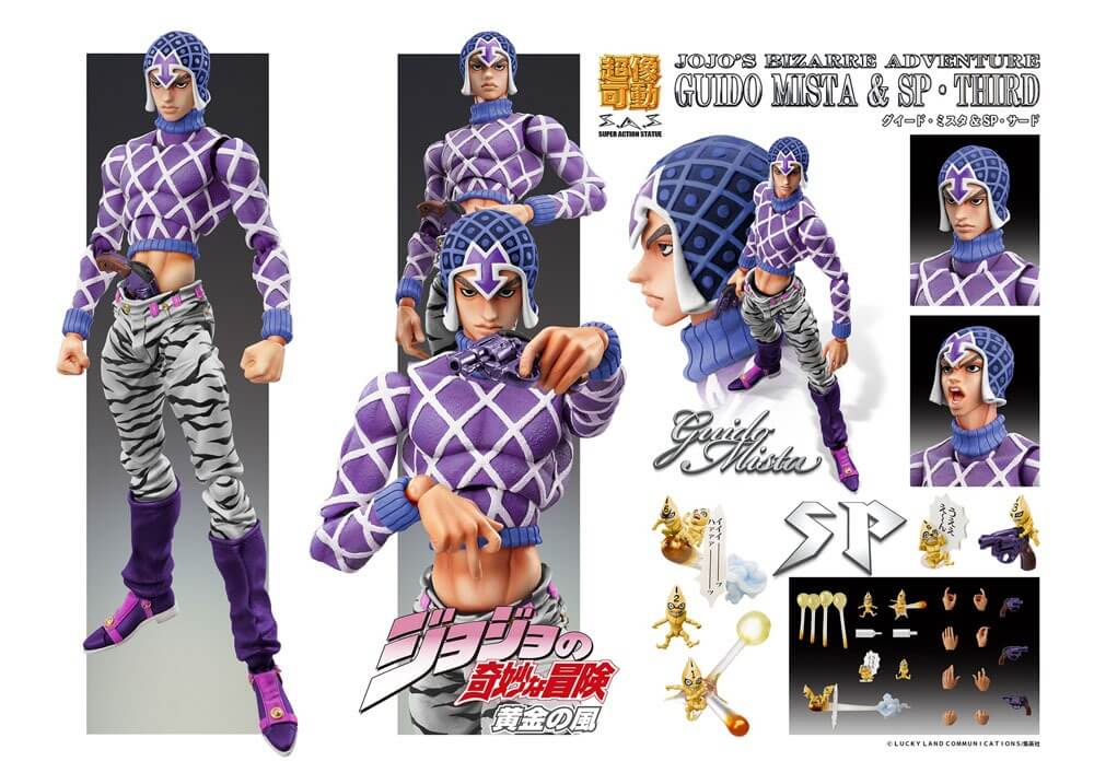 JoJo's Bizarre Adventure Guido Mista & SP Third Super Action Statue SAS Figure 15cm - Action Figures - Medicos Entertainment - Hobby Figures UK
