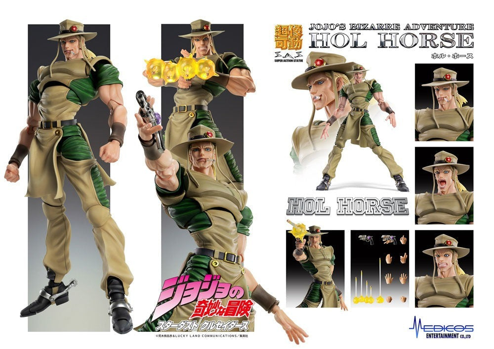 JoJo's Bizarre Adventure Hol Horse Super Action Statue SAS Figure 15cm - Action Figures - Medicos Entertainment - Hobby Figures UK