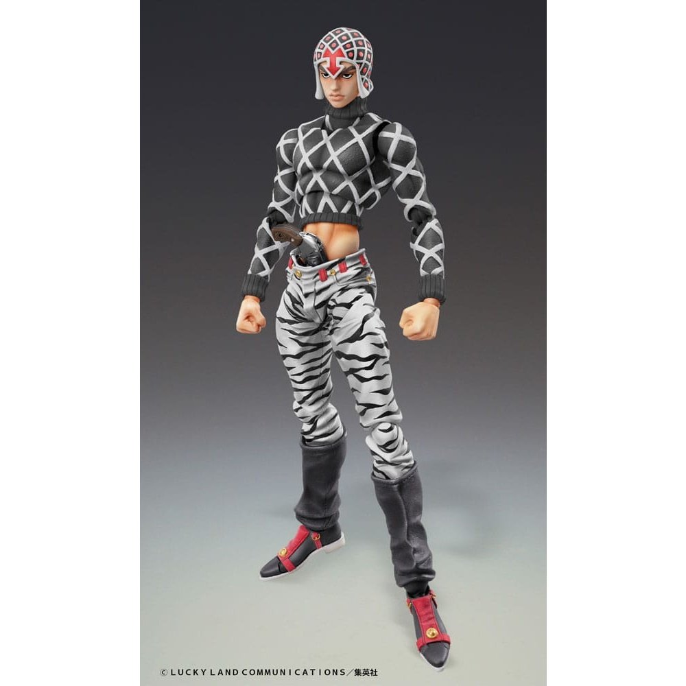 JoJo's Bizarre Adventure Part 5 Golden Wind Super Action Statue Figure Guido Mista & Sex Pistols Ver. Black 15cm - Action Figures - Medicos Entertainment - Hobby Figures UK