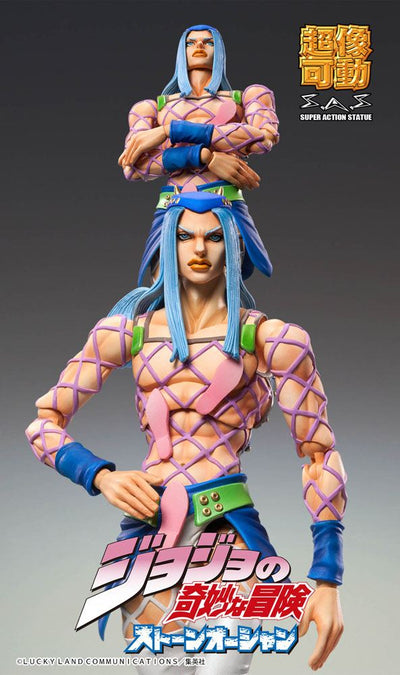 JoJo's Bizarre Adventure Part 6 Stone Ocean Super Action Statue Figure Narciso Anasui 15cm - Action Figures - Medicos Entertainment - Hobby Figures UK