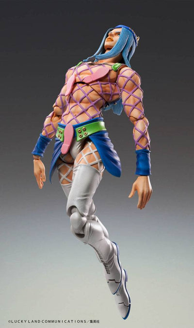 JoJo's Bizarre Adventure Part 6 Stone Ocean Super Action Statue Figure Narciso Anasui 15cm - Action Figures - Medicos Entertainment - Hobby Figures UK