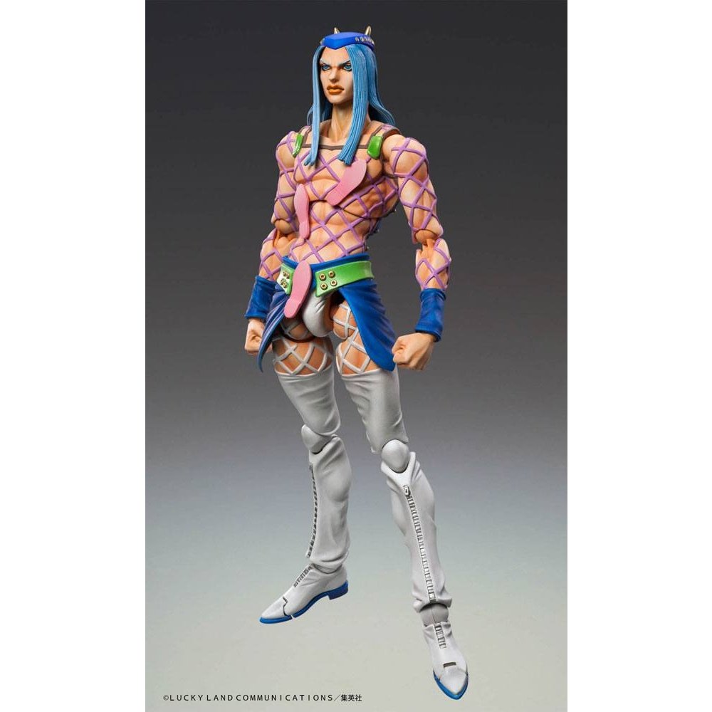 JoJo's Bizarre Adventure Part 6 Stone Ocean Super Action Statue Figure Narciso Anasui 15cm - Action Figures - Medicos Entertainment - Hobby Figures UK