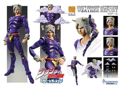 JoJo's Bizarre Adventure Part 6 Stone Ocean Super Action Statue Figure Weather Report 16cm - Action Figures - Medicos Entertainment - Hobby Figures UK