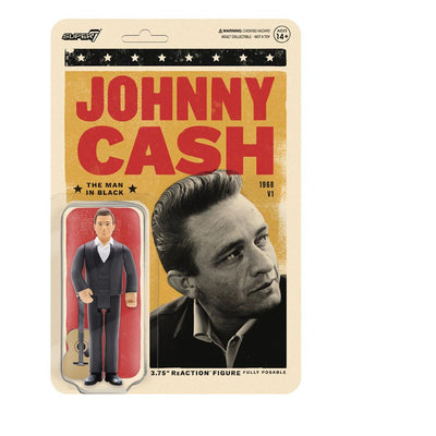 Johnny Cash ReAction Action Figure The Man In Black 10cm - Action Figures - Super7 - Hobby Figures UK