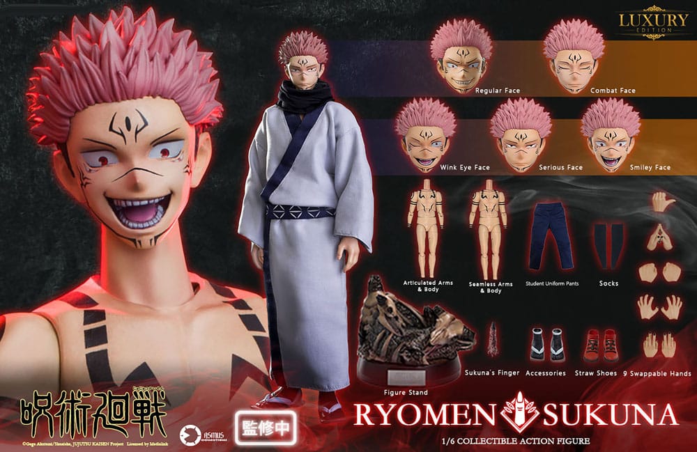 Jujutsu Kaisen Action Figure 1/6 Ryomen Sukuna (Luxury Version) 30cm - Action Figures - Asmus Collectible Toys - Hobby Figures UK