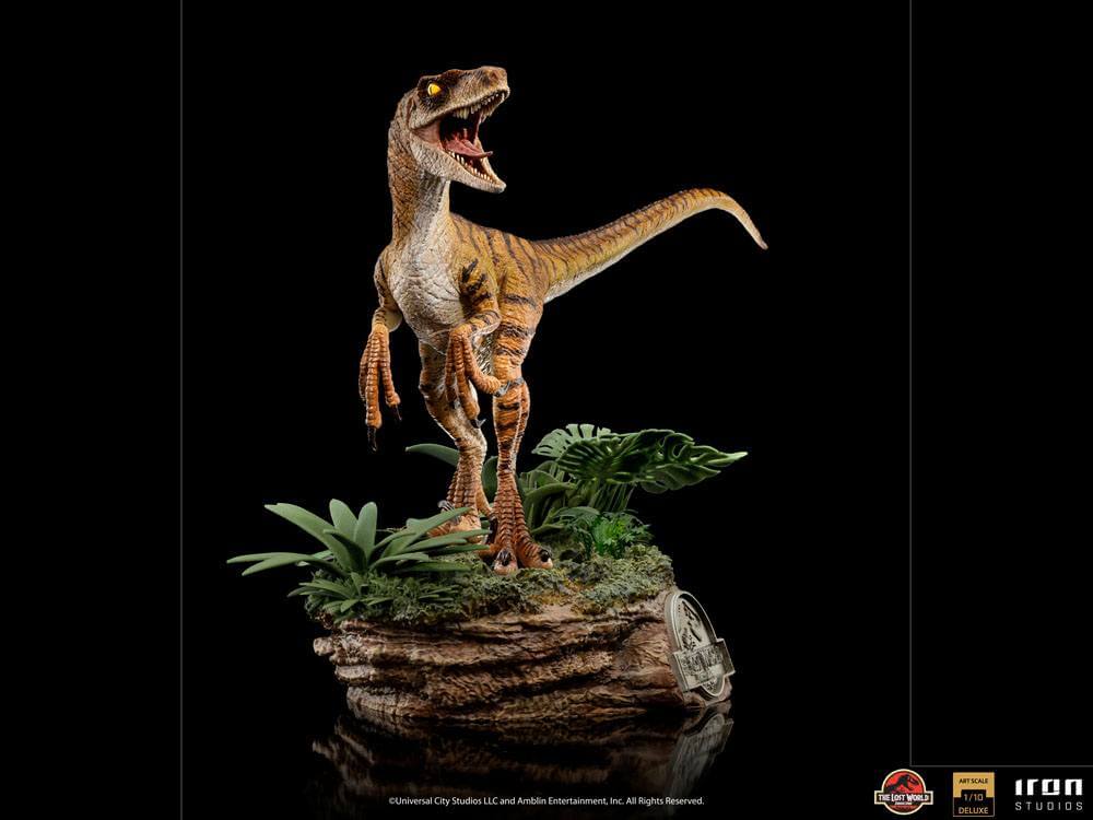 Jurassic World The Lost World Deluxe Art Scale Statue 1/10 Velociraptor 18cm - Scale Statue - Iron Studios - Hobby Figures UK