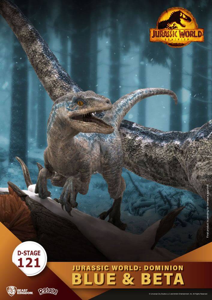 Jurassic World: Dominion D-Stage PVC Diorama Blue & Beta 13cm - Scale Statue - Beast Kingdom Toys - Hobby Figures UK