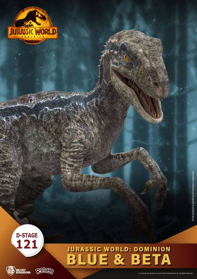 Jurassic World: Dominion D-Stage PVC Diorama Blue & Beta 13cm - Scale Statue - Beast Kingdom Toys - Hobby Figures UK