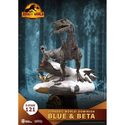 Jurassic World: Dominion D-Stage PVC Diorama Blue & Beta 13cm - Scale Statue - Beast Kingdom Toys - Hobby Figures UK