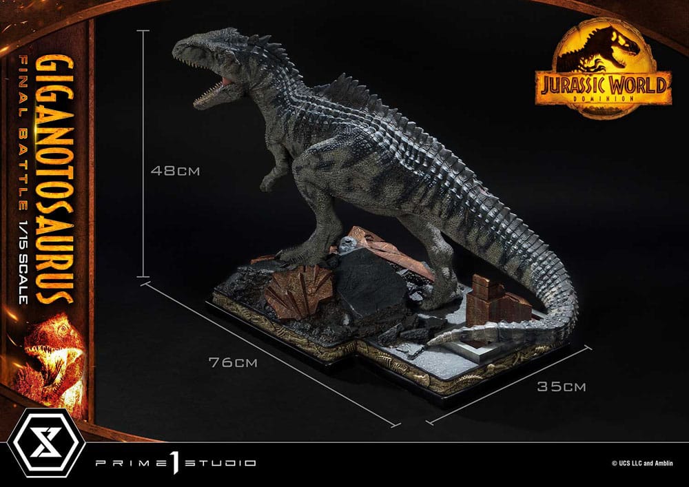 Jurassic World: Dominion Legacy Museum Collection Statue 1/15 Giganotosaurus Final Battle Regular Version 48cm - Scale Statue - Prime 1 Studio - Hobby Figures UK