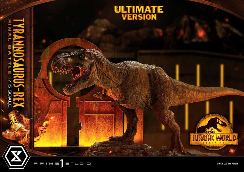 Jurassic World: Dominion Legacy Museum Collection Statue 1/15 Tyrannosaurus-Rex Final Battle Ultimate Version 38cm - Scale Statue - Prime 1 Studio - Hobby Figures UK