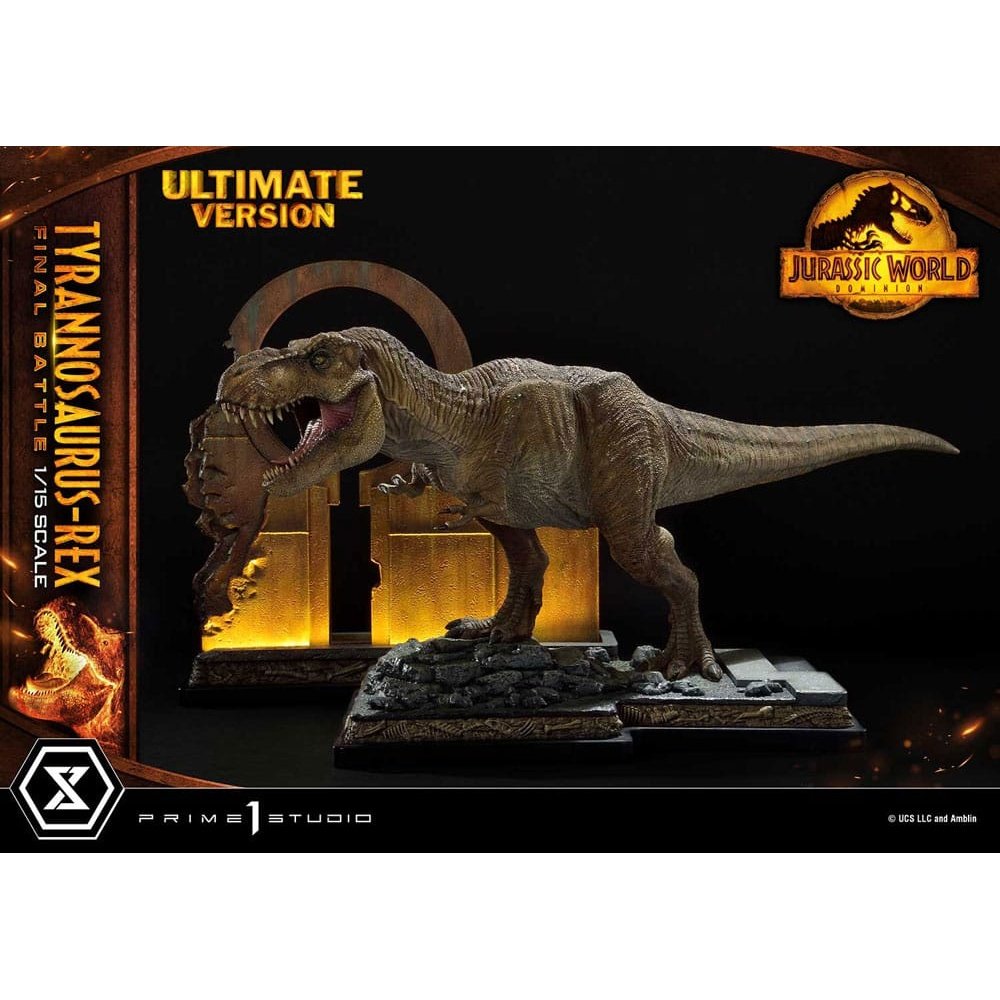 Jurassic World: Dominion Legacy Museum Collection Statue 1/15 Tyrannosaurus-Rex Final Battle Ultimate Version 38cm - Scale Statue - Prime 1 Studio - Hobby Figures UK