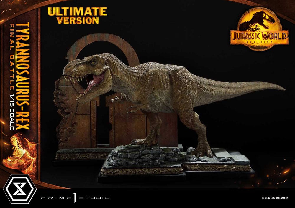 Jurassic World: Dominion Legacy Museum Collection Statue 1/15 Tyrannosaurus-Rex Final Battle Ultimate Version 38cm - Scale Statue - Prime 1 Studio - Hobby Figures UK