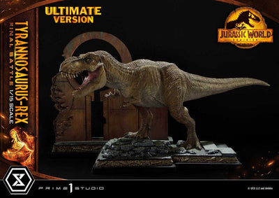 Jurassic World: Dominion Legacy Museum Collection Statue 1/15 Tyrannosaurus-Rex Final Battle Ultimate Version 38cm - Scale Statue - Prime 1 Studio - Hobby Figures UK