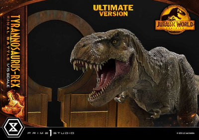 Jurassic World: Dominion Legacy Museum Collection Statue 1/15 Tyrannosaurus-Rex Final Battle Ultimate Version 38cm - Scale Statue - Prime 1 Studio - Hobby Figures UK