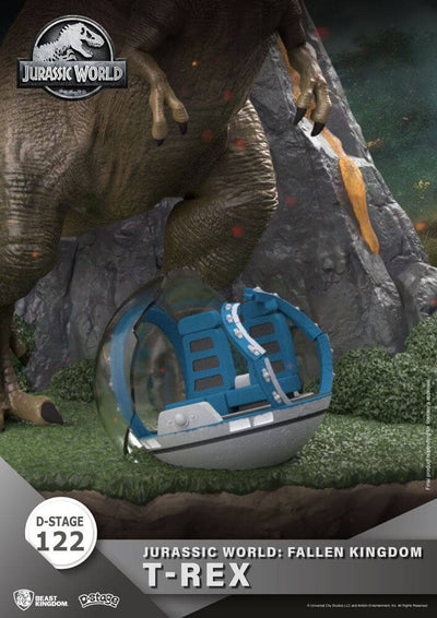 Jurassic World: Fallen Kingdom D-Stage PVC Diorama T-Rex 13cm - Scale Statue - Beast Kingdom Toys - Hobby Figures UK