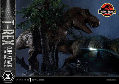 Jurassic World: The Lost World Statue 1/15 T-Rex Cliff Attack 53cm - Scale Statue - Prime 1 Studio - Hobby Figures UK