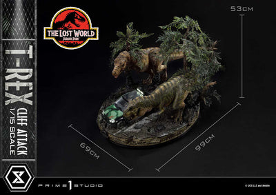 Jurassic World: The Lost World Statue 1/15 T-Rex Cliff Attack Bonus Version 53cm - Scale Statue - Prime 1 Studio - Hobby Figures UK