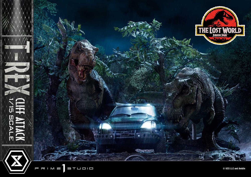 Jurassic World: The Lost World Statue 1/15 T-Rex Cliff Attack Bonus Version 53cm - Scale Statue - Prime 1 Studio - Hobby Figures UK