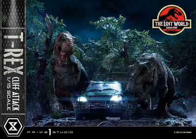 Jurassic World: The Lost World Statue 1/15 T-Rex Cliff Attack Bonus Version 53cm - Scale Statue - Prime 1 Studio - Hobby Figures UK