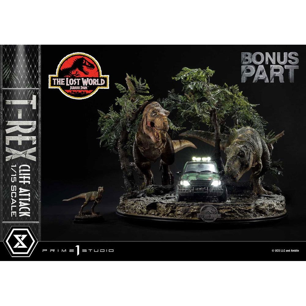 Jurassic World: The Lost World Statue 1/15 T-Rex Cliff Attack Bonus Version 53cm - Scale Statue - Prime 1 Studio - Hobby Figures UK